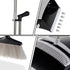 Broom and Dustpan Set, Lightweight Upright Lobby Broom and Dust Pan Combo for Home Kitchen Office (Gray and Black)