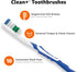 Amazon Basics Clean Plus Toothbrushes, Soft, 10 Count - Assorted Colors (Previously Solimo)