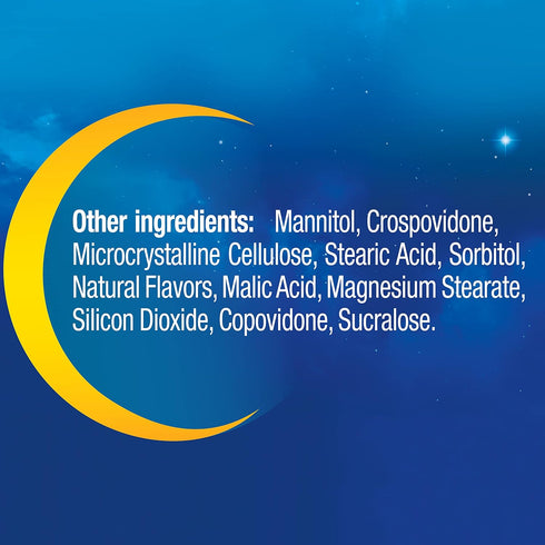 MidNite Back to Sleep Low Dose Melatonin Sleep Aid, 1.5 mg, 30 Quick Melt Tablets