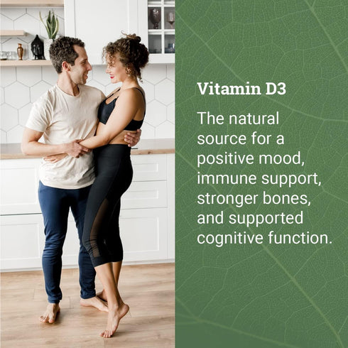 Vegan Vitamin D3 5000 IU Supplement - High Potency D3 for Immune Health & Strong Bones Support - 120 Capsules