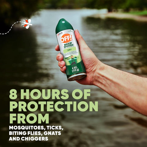 OFF! Deep Woods Insect Repellent Aerosol: Dry, Non-Greasy Bug Spray with Long Lasting Protection, 4 oz