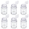 RAYNAG 6 Pieces Mini Empty Loose Powder Bottle, Travel Cosmetic Glitter Shaker with Sifter and Lids