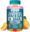 Feel Great Omega & DHA Gummies for Adults, Plant-Based Omega 3 Fish Oil Alternative, Vegetarian, Supports Brain &