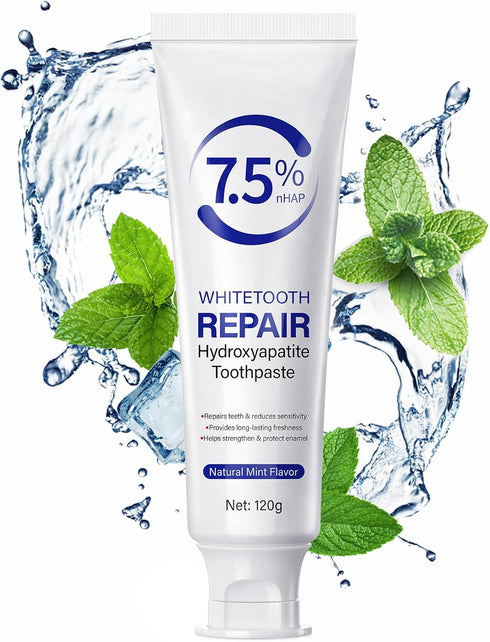QRZBPZWE Hydroxyapatite Toothpaste Protects Enamel, Strengthens Teeth, Deeply Cleans and Promotes Oral Health with a