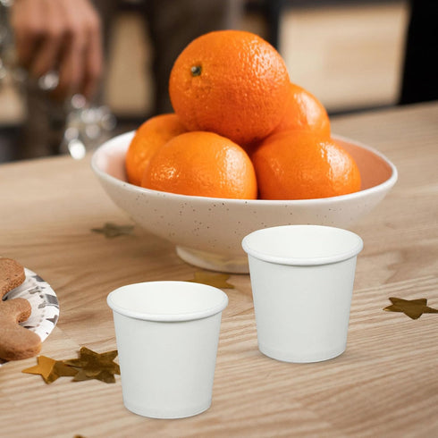VERDANVERSE 100pcs 1.7Oz Small Disposable Mouthwash Cups White Paper Rinse Cups for Bathroom and Beverage Sampling