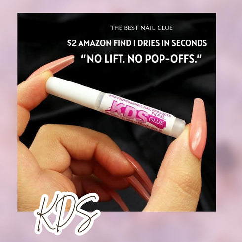 KDS Nail Glue, 10pcs for Professional Fake Nail Art & Design, Nail Tip Extension