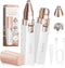 Rechargeable Facial Eyebrow Hair Remover for Women, 2 in 1 Electric Trimmer and Shaver with Light