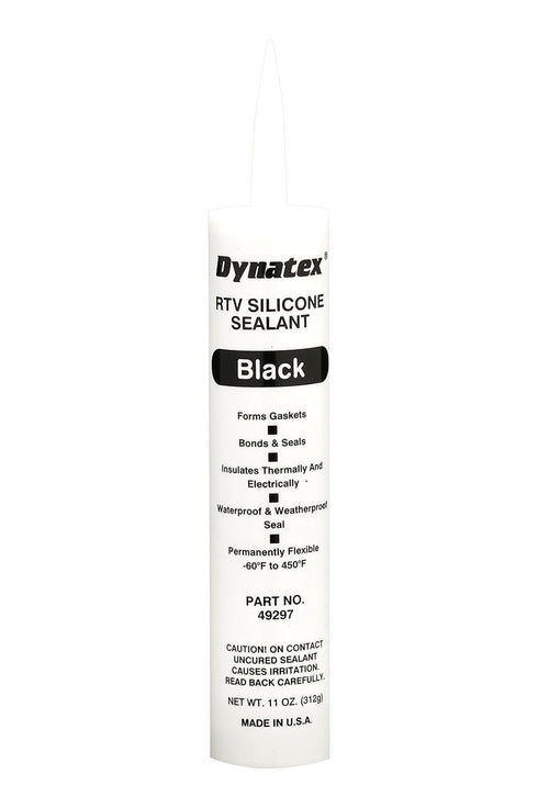 49297 Industrial Grade General Purpose RTV Silicone Sealant, 450 Degree Maximum Temperature, 11 oz Cartridge, Black
