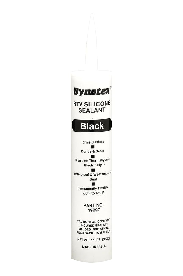 49297 Industrial Grade General Purpose RTV Silicone Sealant, 450 Degree Maximum Temperature, 11 oz Cartridge, Black