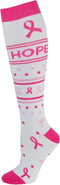 Think Medical Women's 10-14 Mmhg Compression Socks Medium White Hope Ribbon