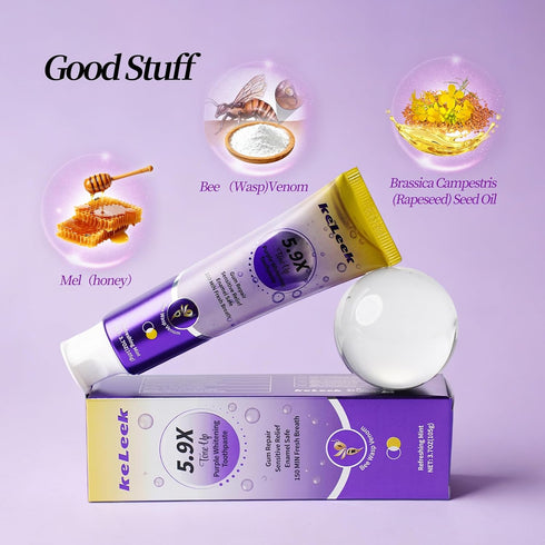 Teeth-150MIN Purple Whitening Toothpaste -Tone-Up Formula,Stain Remover, Plaque Remover,Appropriate for Sensitive Mint
