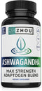 Zhou Nutrition Ashwagandha Capsules, 60 Capsules, Blend of Rhodiola & Holy Basil