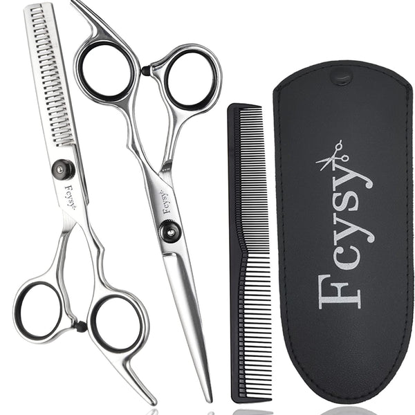 Hair Cutting Scissors Thinning Shears Kit | Professional Haircut Scissors Set for Men and Women Barber Supplies