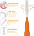 100 Pcs Interdental Tooth Flossing Head Cleaning Brush Braces Brush Toothpicks Oral Cleaners