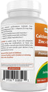 Best Naturals Calcium Magnesium Zinc with Vitamin D3, 300 Tablets, 1000 mg Calcium, 400 mg Magnesium