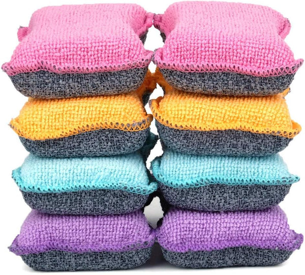 UPSTAR Dish Sponges Kitchen, Microfiber Cleaning Scrubber for Dishwashing, Sink, Basin and