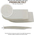 Felt Heel Cushion Pad 1/2" with Adhesive for Pain Relief - 2 Pairs (4 Pieces)