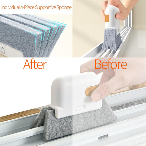 Set 14 Window Track Cleaner Tools - Pcs Window Groove Cleaning Brush Kit, Crevice Cleaning Brush for Sliding Door