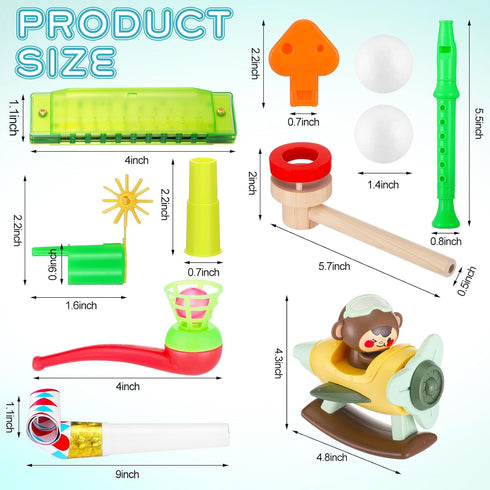 JolliLudo 9 Pcs Oral Motor Placement Therapy Tools for Kids Myofunctional Whistle Tongue Muscle Trainer Controlled Oral