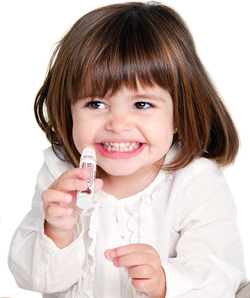 Naturistick Premium Beeswax Lip Balm for Dry, Chapped Lips | 100% Natural | 7 Pack Pomegranate