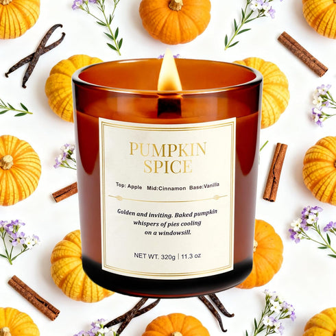 Home,2 Pack Candles,22.6 oz Scented Candles for Wood Wick Pumpkin Spice Scented Natural Soy Wax Candles with Gift