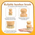 HANLANXUE 12 Packs Bamboo Dish Scrub Brushes, Full Circle Scrub Brush Wooden Dish Scrubber Brushes with Sisal Bristle