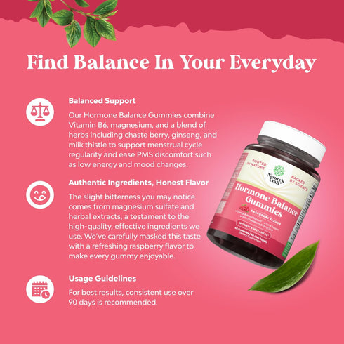 Gummies B6 60 Hormone Balance for Women of All Ages - PMS Support Supplement for Women to Regulate Menstrual Cycle
