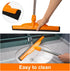 ITTAR Multi-Purpose Floor Squeegee: Heavy Duty Squeegee Broom with Adjustable 62" Stainless Steel Pole