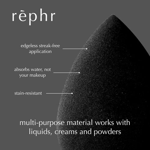 rephr® Makeup Sponge, Blender for Liquid Foundation and Concealer, Professional Streak-Free Finish, 2 Count