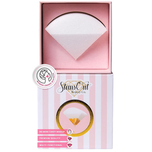 StansOut Memory Foam Makeup Sponge – No-Water-Needed Blender for Flawless Application