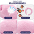 Pink Spa Headband for Washing Face, Soft Terry Cloth Makeup Headbands for Women
