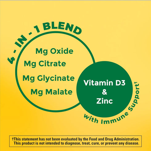 Nature Made Magnesium Complex with Vitamin D3 & Zinc, 60 Capsules, Muscle, Nerve, Heart & Bone Support