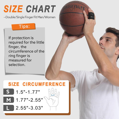 2PCS Finger Splints Finger Sleeves Protectors - Compression Elastic Adjustable Brace Buddy Wraps for Sport