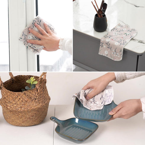 30 Packs Reusable Dishcloths Kitchen Towels - 10X10 Washable Paperless Paper Towels, Absorbent Dish Tea Towels