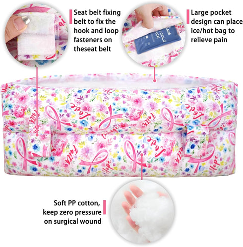 Mastectomy Pillow, Hysterectomy Pillow, Heart Pillow after Heart Surgery, Port Pillows for Chemo Patients Seatbelt C