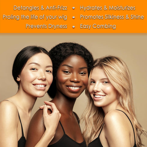 Awesome Human Hair Wig Leave in Conditioner Spray, pH5, 2.3 fl oz - Promotes Silkiness and Shine