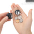Bling Small Pill Organizer Travel Keychain Waterproof Pill Box for Purse, Portable Medicine Holder with Key Chain