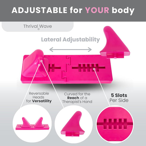 Thrival Wave - Fully Adjustable Psoas, Back and Hip Flexor Muscle Release Tool with Thrival App for Targeted Routines