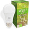 NorbRELIEF Leaf - Soft Green Forest Bathing LED Light Bulb for Meditation, Migraine, Pain Relief, A19 Standard Base