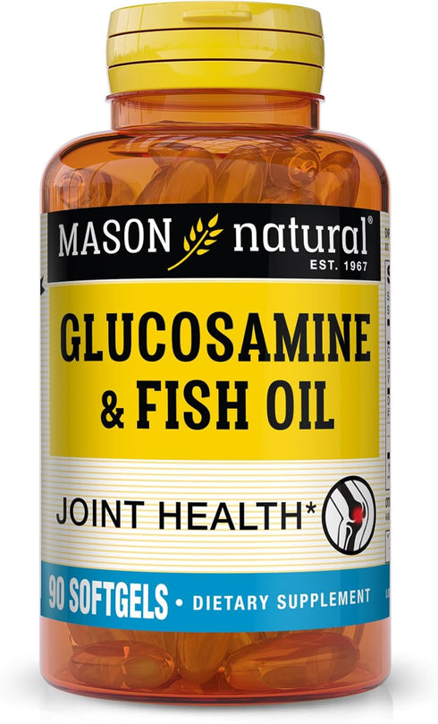 MASON NATURAL Glucosamine & Fish Oil (DHA and EPA Omega 3), 90 Softgels for Healthy Joints