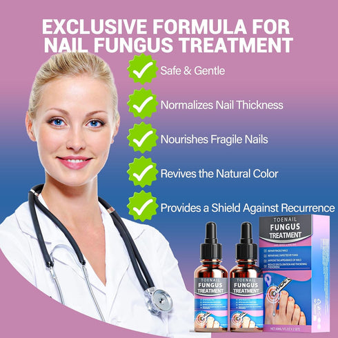 HULEIWA (2-Pack) Toenail Fungus Treatment, Toenail Fungus Treatment Extra Strength, and Foot Fungus Treatment Extra