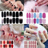 JERCLITY 24 Sheets Solid Color Nail Polish Strips, Press On Nail Stickers Full Wraps for Women