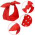 Hicarer Cute Red Polka Dot Bow Headbands Retro Bandana Headwraps 50s Vintage Hair Accessories for Women Halloween