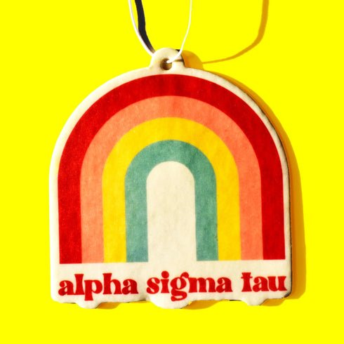 Alpha Sigma Tau Rainbow Air Freshener, 2/Pack, Flowers & Sunshine Scent