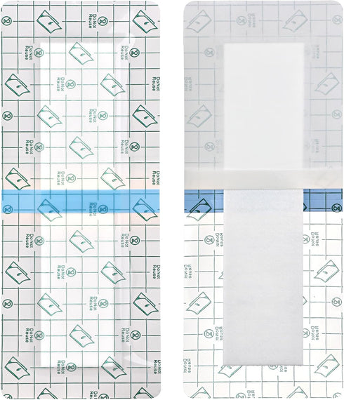 Hola Health 14 Pcs Long Waterproof Bandage 4"x12" for Post Knee Replacement Hip Surgery