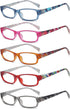 Eyekepper 5-Packs Reading Glasses for Women - Metalless Design, Screwless Spring Hinges Ladies Readers +1.0