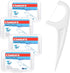 FAMILIFE Floss Picks, 240 Count Unflavored Dental Floss Picks with 4 Travel Handy Cases for Family