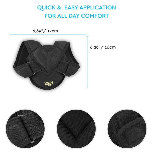Soles Clavicle Bandage Adjustable, Flexible, Breathable Neoprene, Unisex Clavicle Brace for Collarbone Injuries