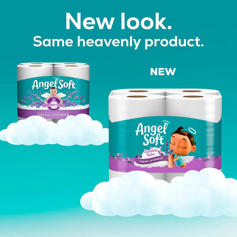 Angel Soft Toilet Paper with Fresh Lavender Scent, 8 Mega Rolls = 32 Regular Rolls, Soft and Strong Tissue