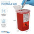 Oakridge Products 1 Quart Sharps Container for Home Use and Professional, Biohazard Needle and Syringe Disposal, 3-Pack